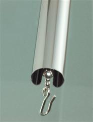 Stainless Shower Track Assembly with ball, chain and hook